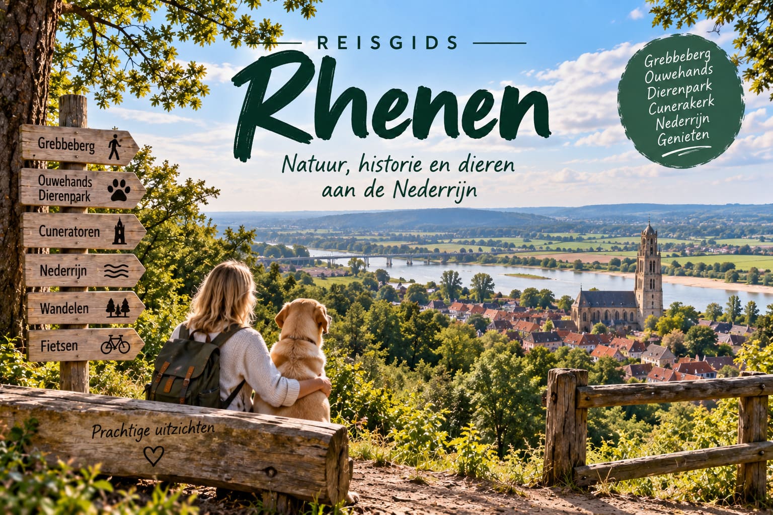 Rhenen aan de Nederrijn met de Cuneratoren en de Utrechtse Heuvelrug