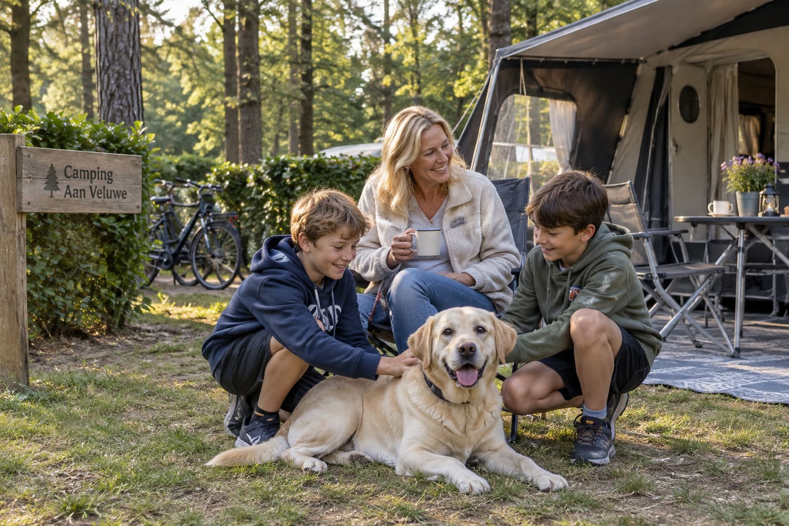 Met Twan, Savio en Daisy kamperen in Oosterbeek | Laura op de Veluwe